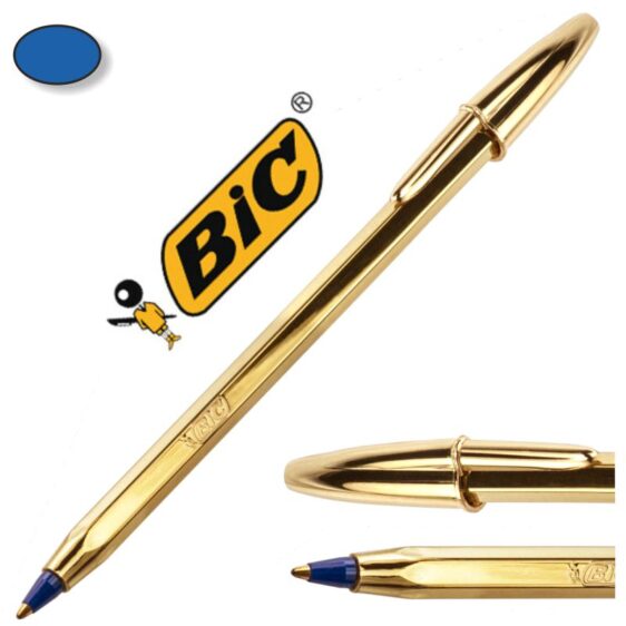 Pens - Bic Cristal Gold Pen - (BIC)