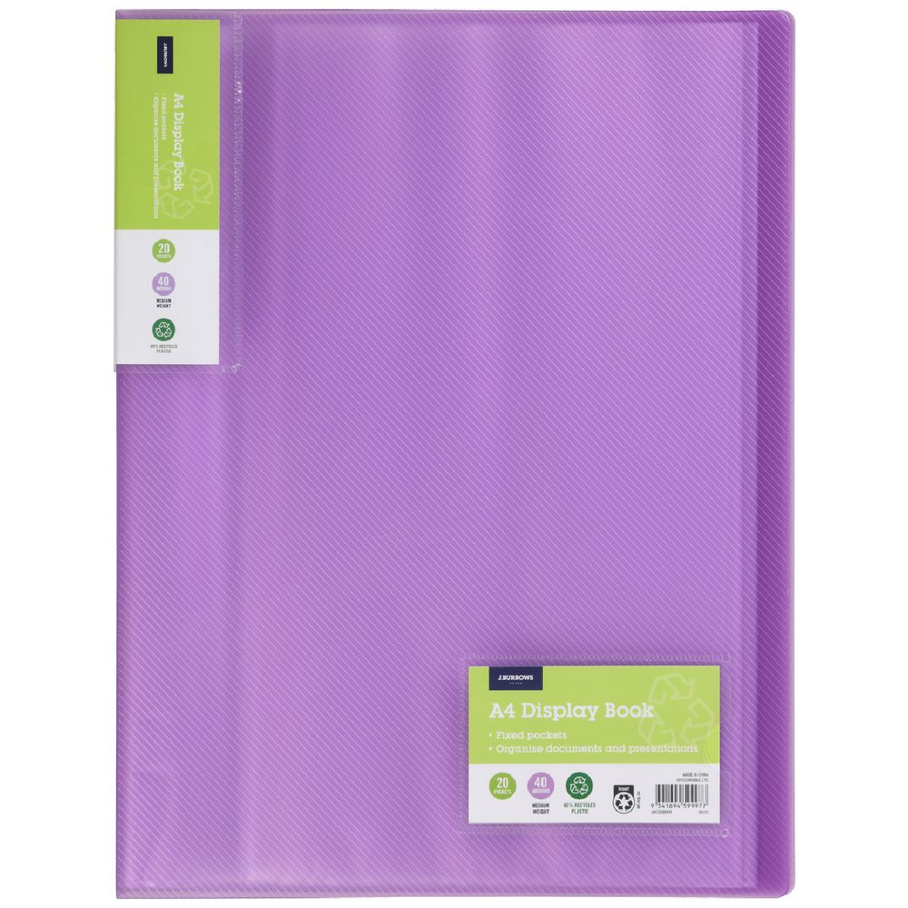 Display Books - A4 Purple Display Book - 5mm