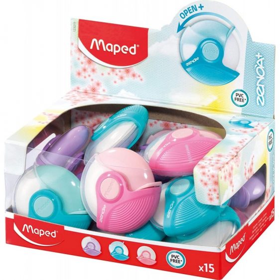 Erasers - Zenoa Eraser with Rotating Plastic Case - (Maped)