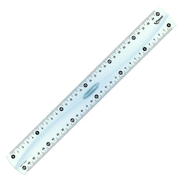 Rulers - Transparent Ruler with Grip - (Maped) - 30cm