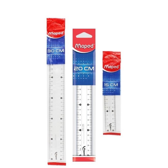 Rulers - Clear Plastic (Maped) - 20cm