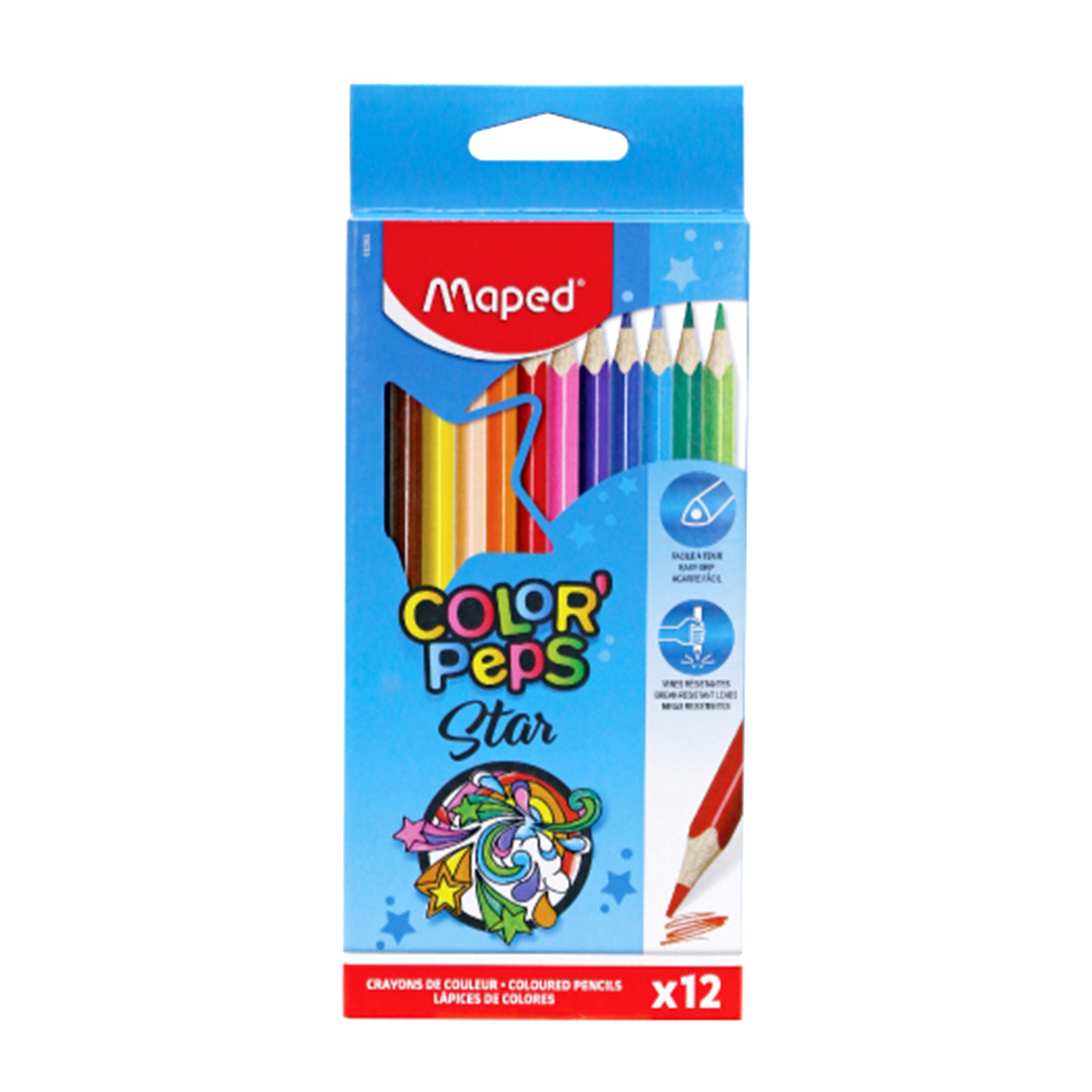 Colouring Pencils - Triangular - (Maped) - x 12 Pencils