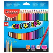 Colouring Pencils - Triangular - (Maped) - x 24 Pencils