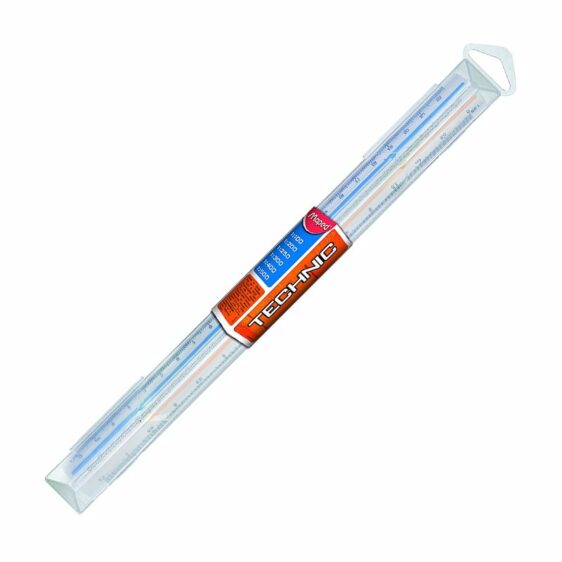 Rulers - Architect's Scale Ruler - (Maped) - Black: 1:20, 1: 25, 1:50, 1:75, 1:100, 1: 125