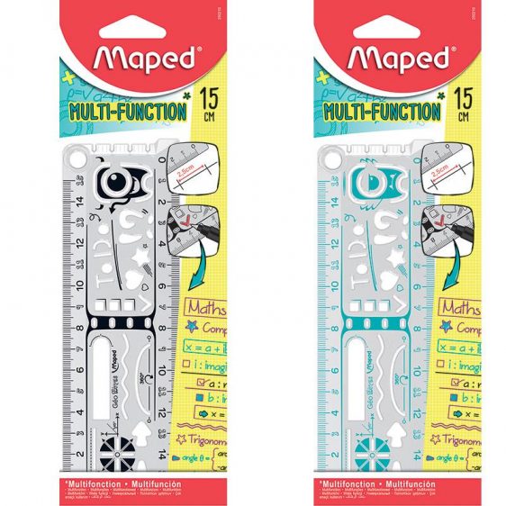 Rulers - 15cm Ruler & Stencil - (Maped)