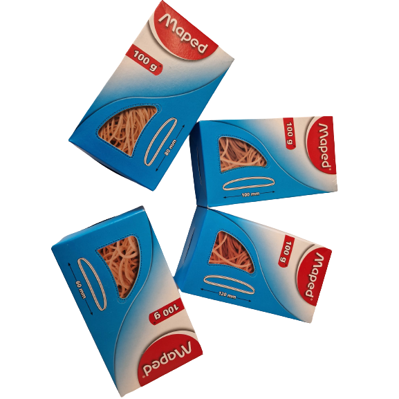 Rubber Bands - Box of Elastic Bands - (Maped) - 120mm