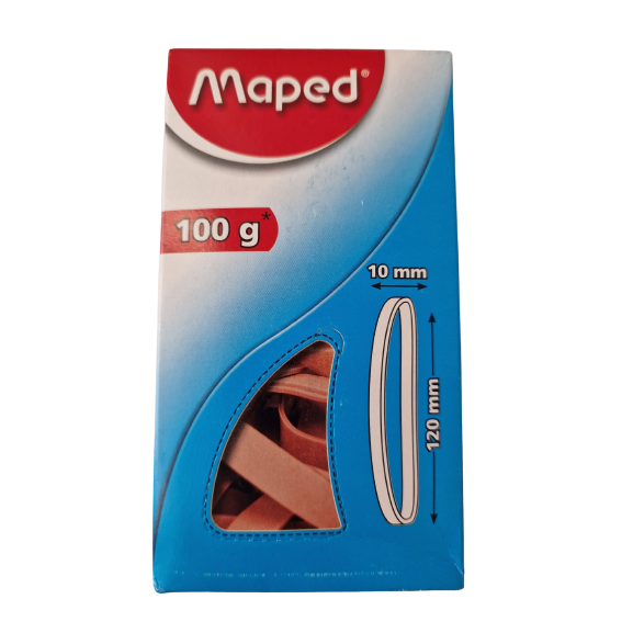 Rubber Bands - Box of Elastic Bands 10mm Wide - (Maped)