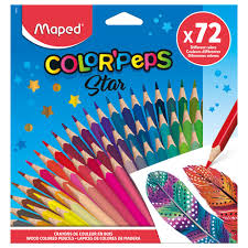 Colouring Pencils - Triangular - (Maped) - x 72 Pencils