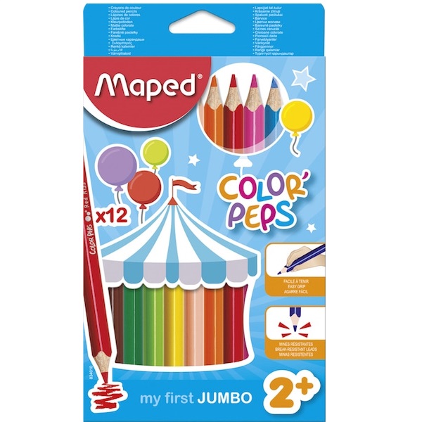 Colouring Pencils - Jumbo - (Maped) - x 12 Pencils