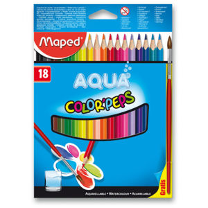 Colouring Pencils - Aquarelle Watercolour Pencils - (Maped) - Pack of 18