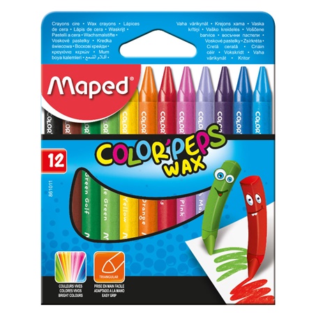 Crayons - Wax Crayons - (Maped) - x 12 Crayons