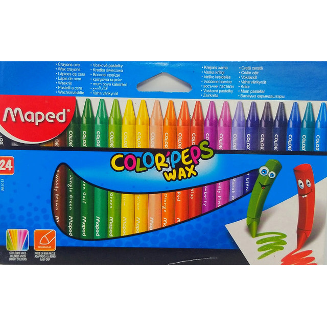 Crayons - Wax Crayons - (Maped) - x 24 Crayons