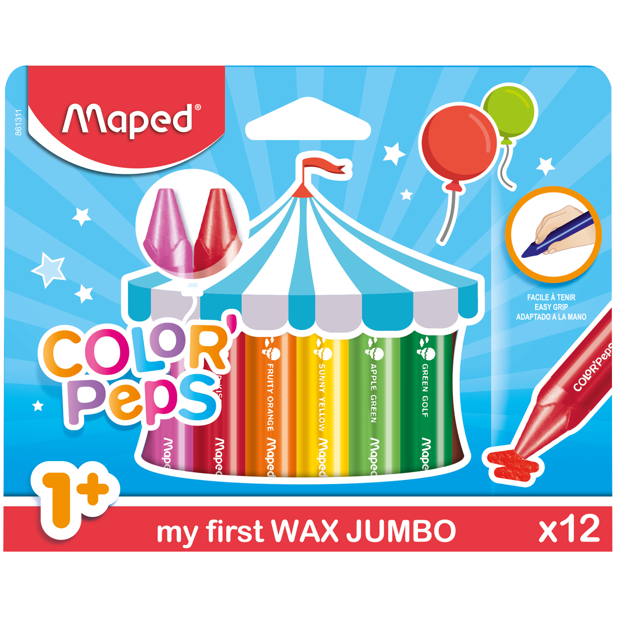Crayons - Jumbo Wax Crayons - (Maped)