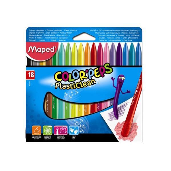 Crayons - Plastic Crayons - (Maped) - x 18 Crayons