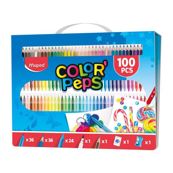 100 Pieces Color'Peps Complete Colouring Kit - (Maped)