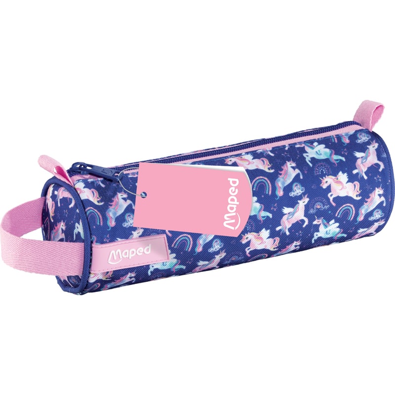 Pencil Cases - 1 Zip Cylinder Unicorn Pocket - (Maped)
