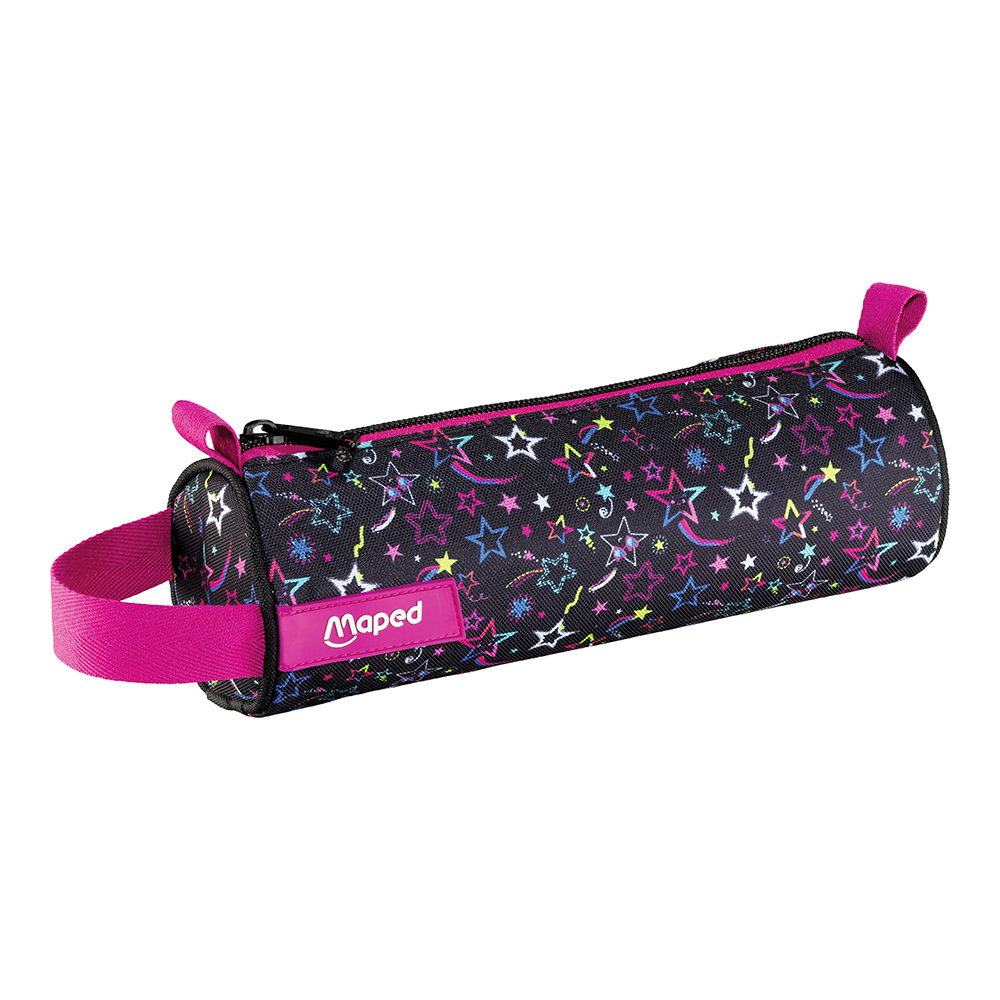 Pencil Cases - 1 Zip Cylinder Stars Pocket - (Maped)