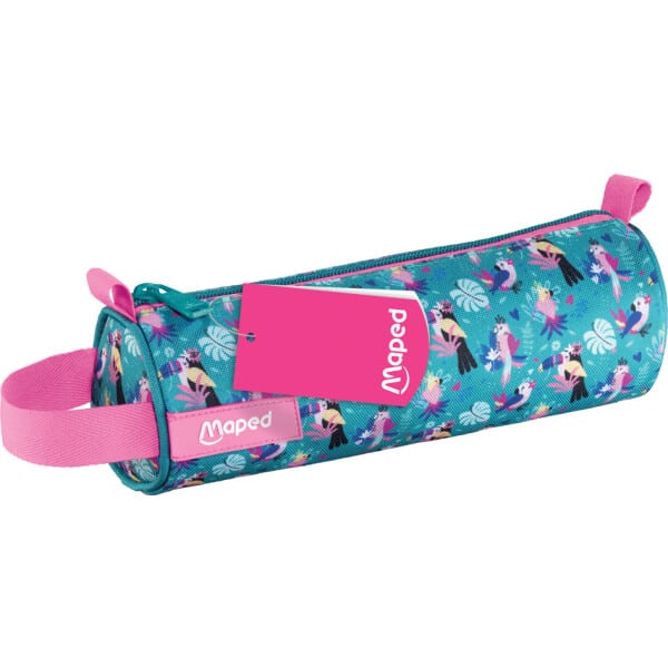 Pencil Cases - 1 Zip Cylinder Birds Pocket - (Maped)