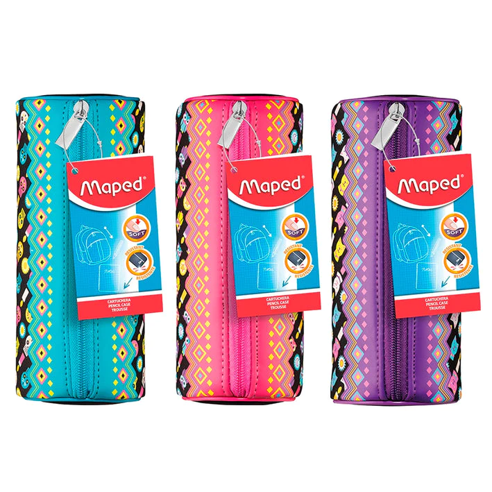 Pencil Cases - 1 Zip Cylinder Pocket - (Maped)