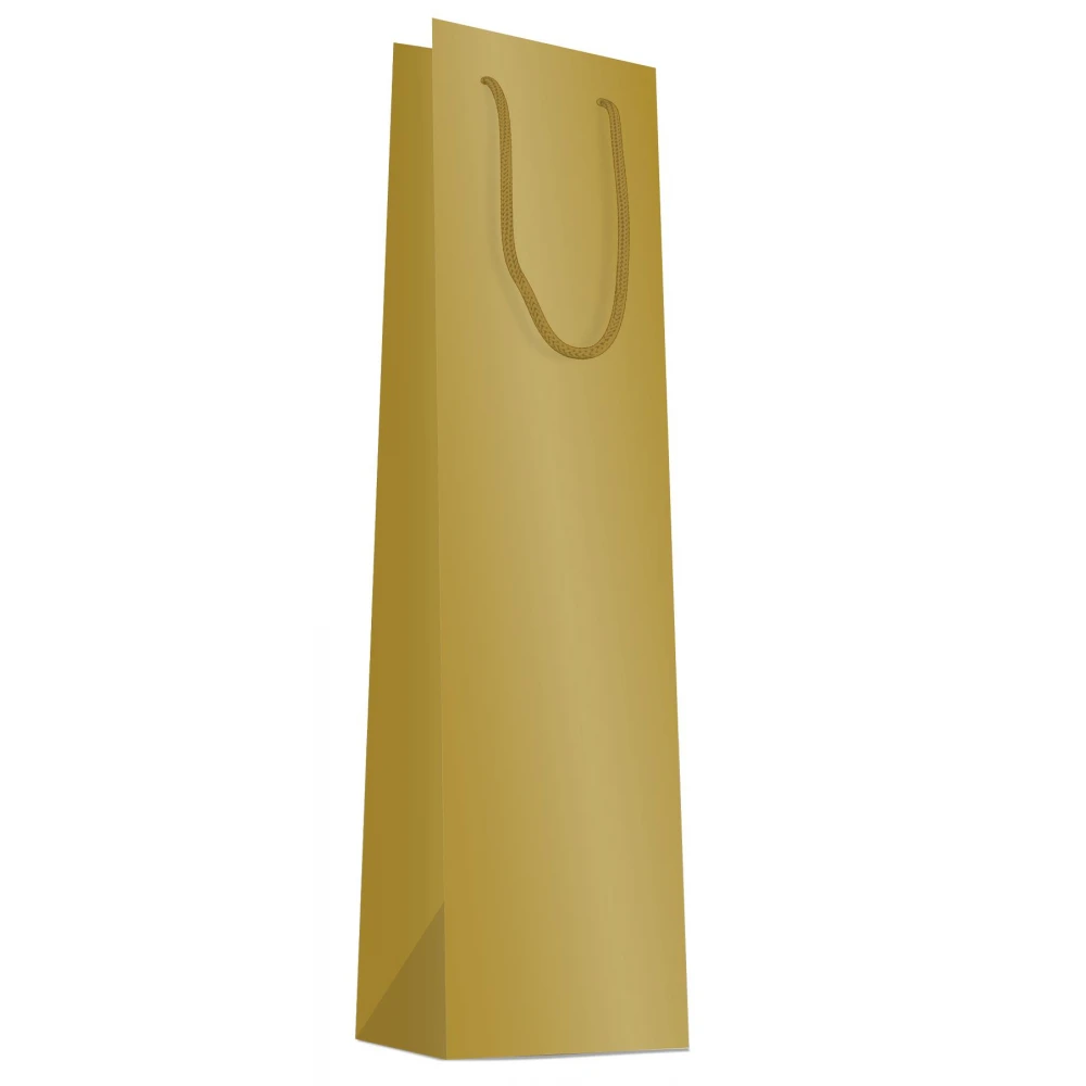Gift Bag - Matte Gold Bottle Bag - (Beaumont)