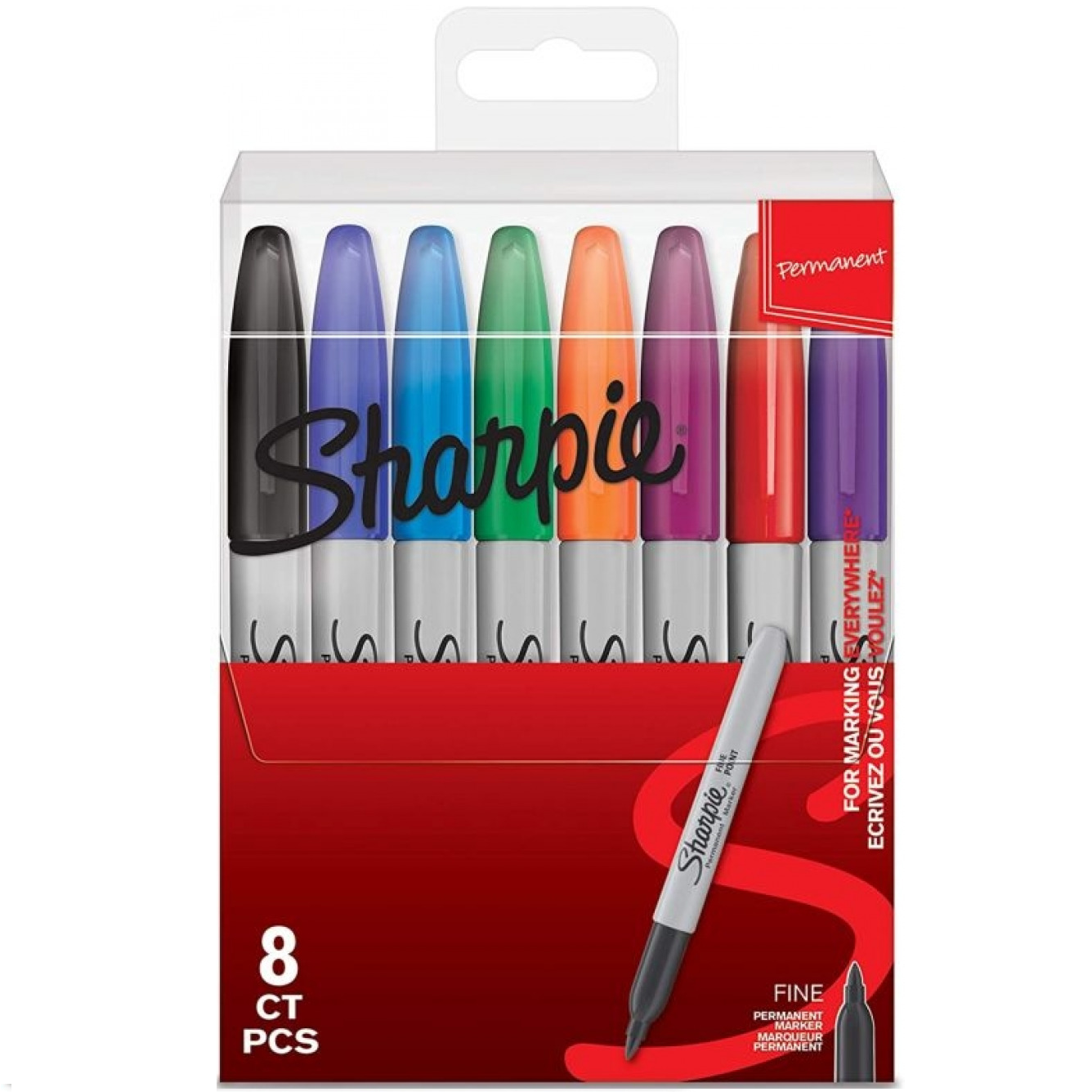 Markers - Set of 8 Permanent Markers - (Sharpie)