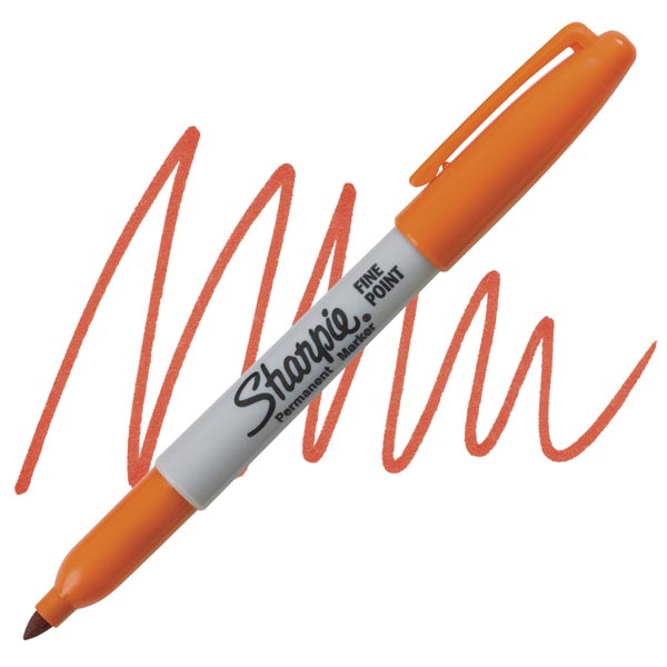 Markers - Fine Point Permanent Markers - (Sharpie) - Orange
