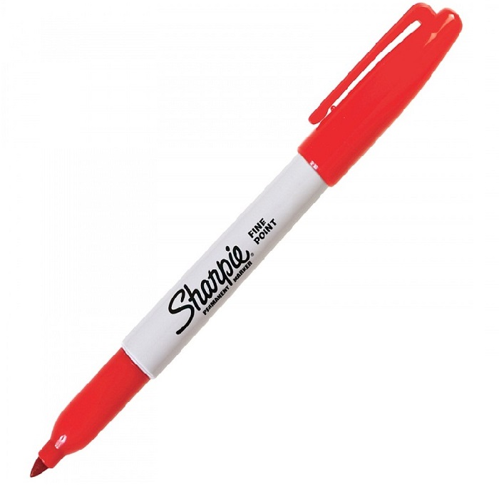 Markers - Fine Point Permanent Markers - (Sharpie) - Red