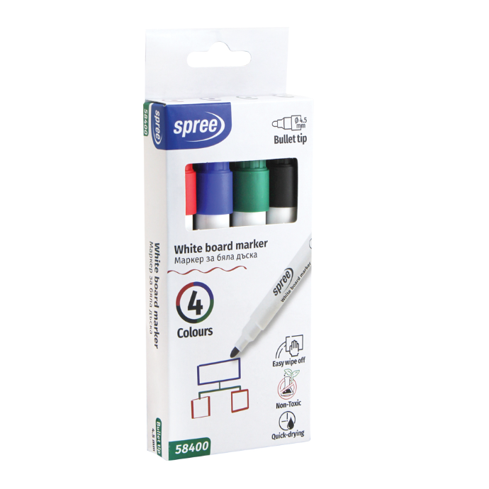 Markers - Whiteboard Markers Set of 4 - (Spree)