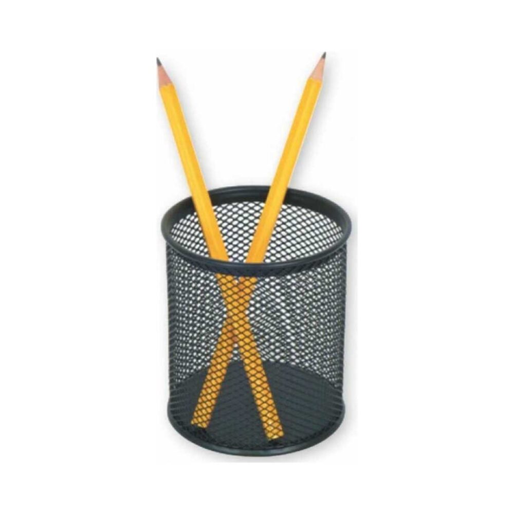 Desk Organiser - Black Metal Mesh Pencil Cup - (Spree)
