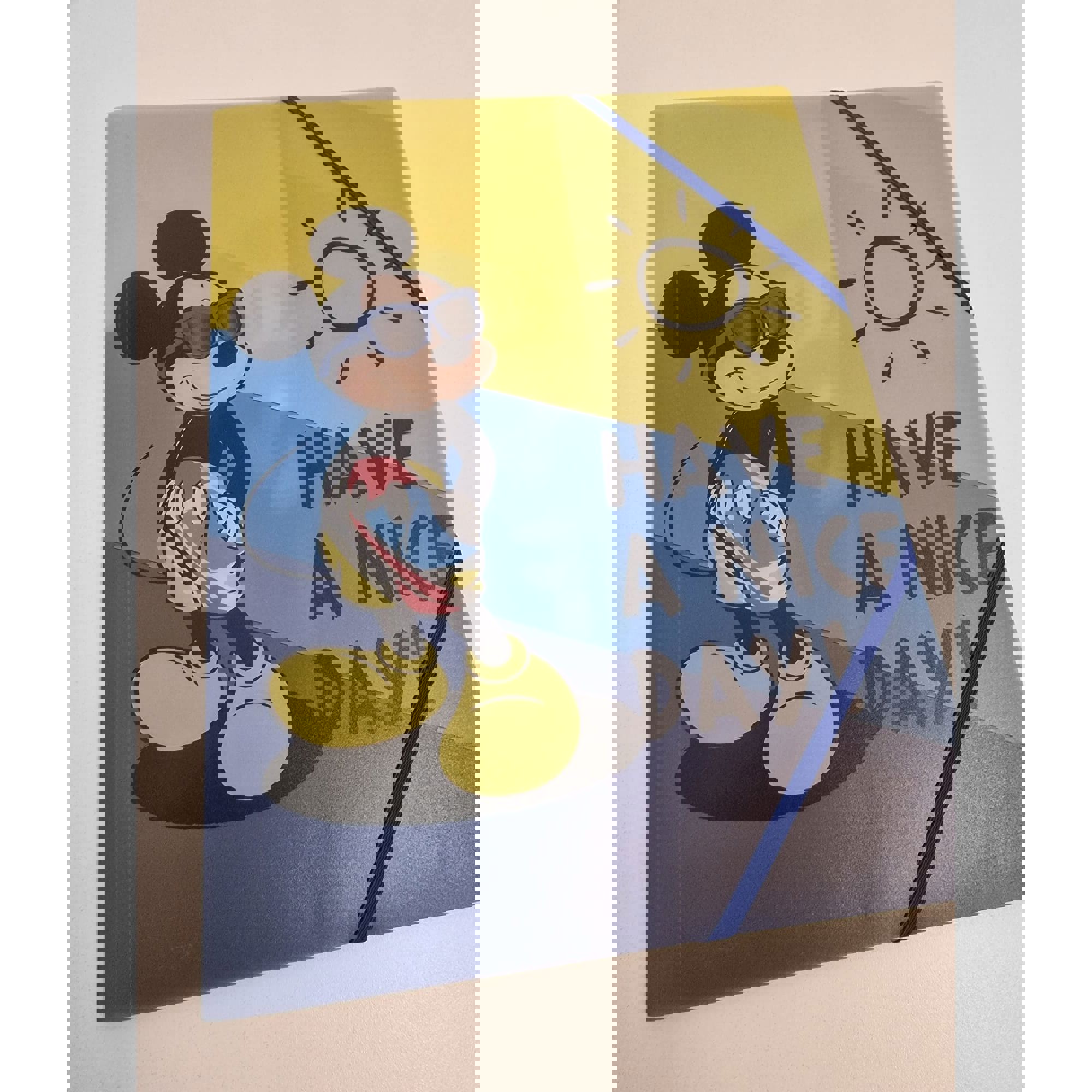 Folder - A4 Disney Folder with Elastic Straps - (Spree) - Mickey Mouse