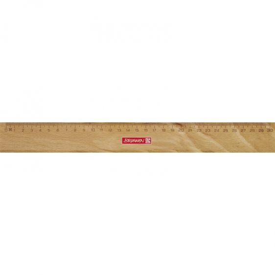 Rulers - 30cm Wooden Ruler - (Brunnen)