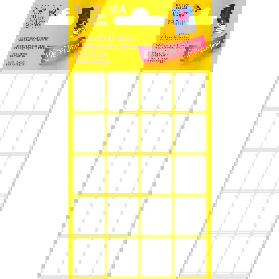 Labels - Multipurpose labels - (Avery Z-weckfrom) - 22mmX18mm 120pcs