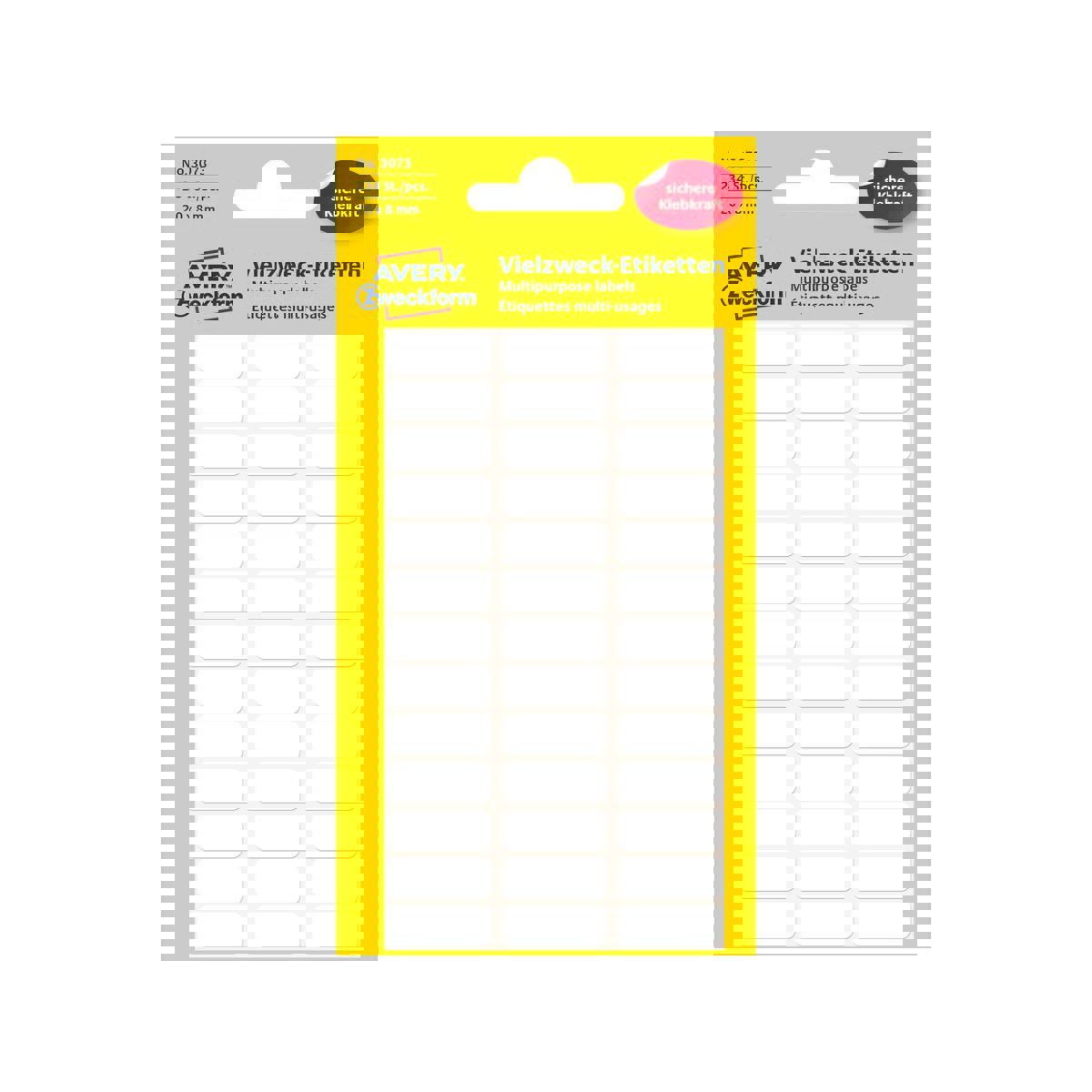 Labels - Multipurpose labels - (Avery Z-weckfrom) - 20mmX8mm 234pcs