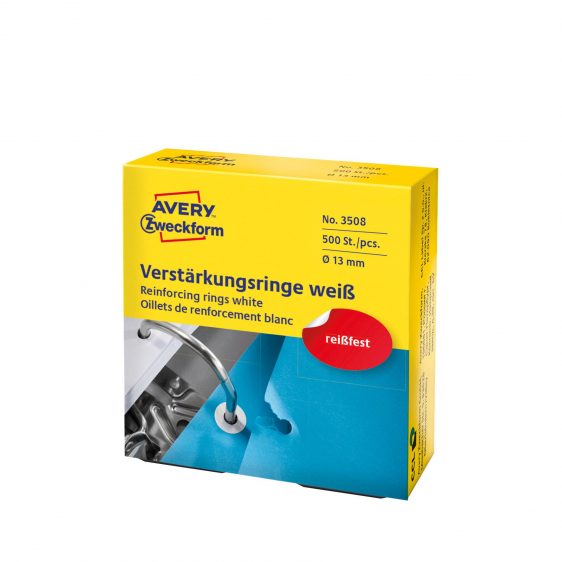 Files - White Plastic Reinforcing Rings - (Avery Zweckform)