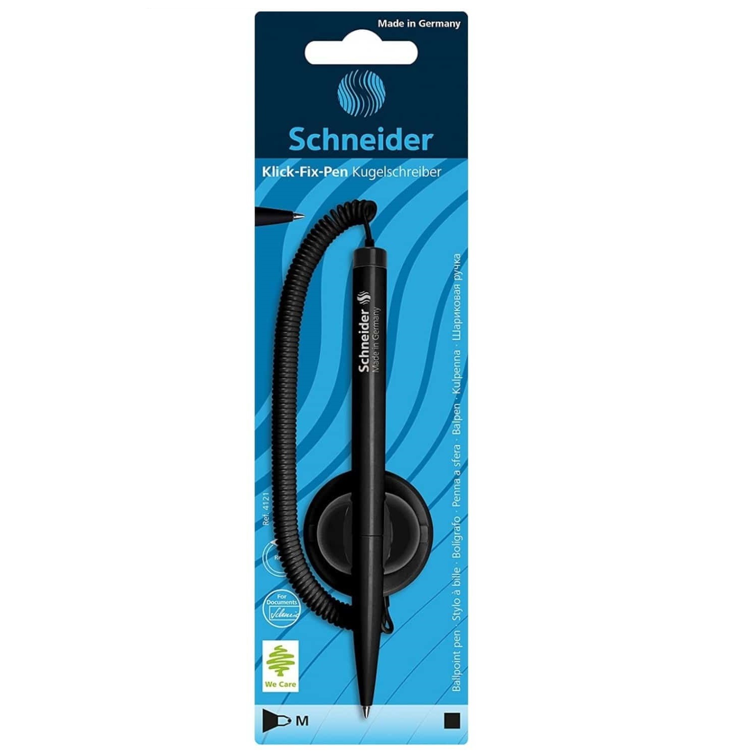 Pens - Cashpoint Klick-Fix-Pen Black with Blue Ink - (Schneider)