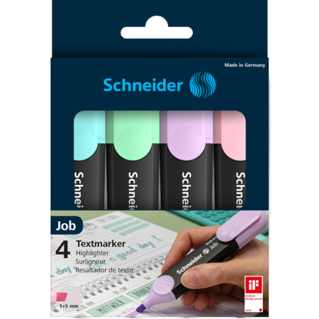 Markers - Set of Pastel Highlighters - (Schneider) - x4