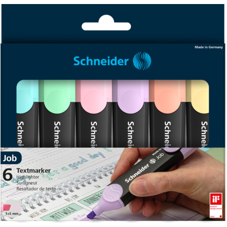 Markers - Set of Pastel Highlighters - (Schneider) - x6