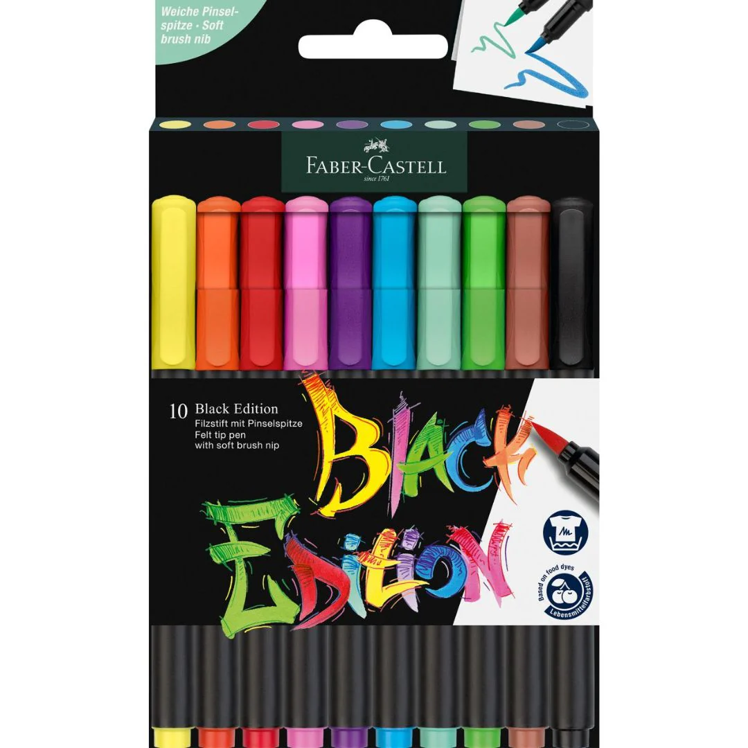 Markers - Felt-Tip Pens/Gem Markers By 10 - (Faber Castell)
