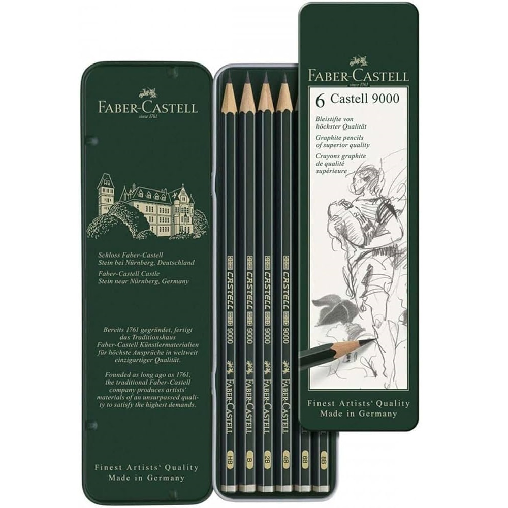 Pencils - Set of 6 Graphite Pencils - (Faber Castell)