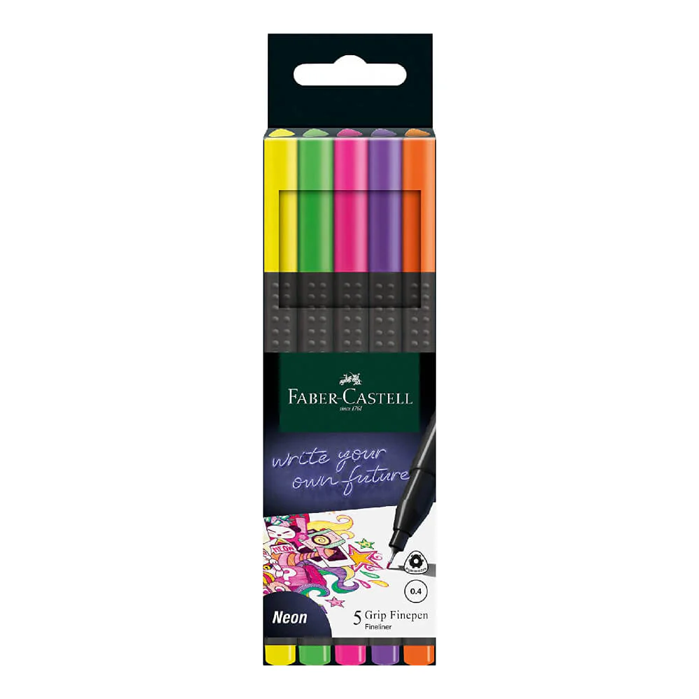 Pens - Fineliners By 5 - (Faber Castell)
