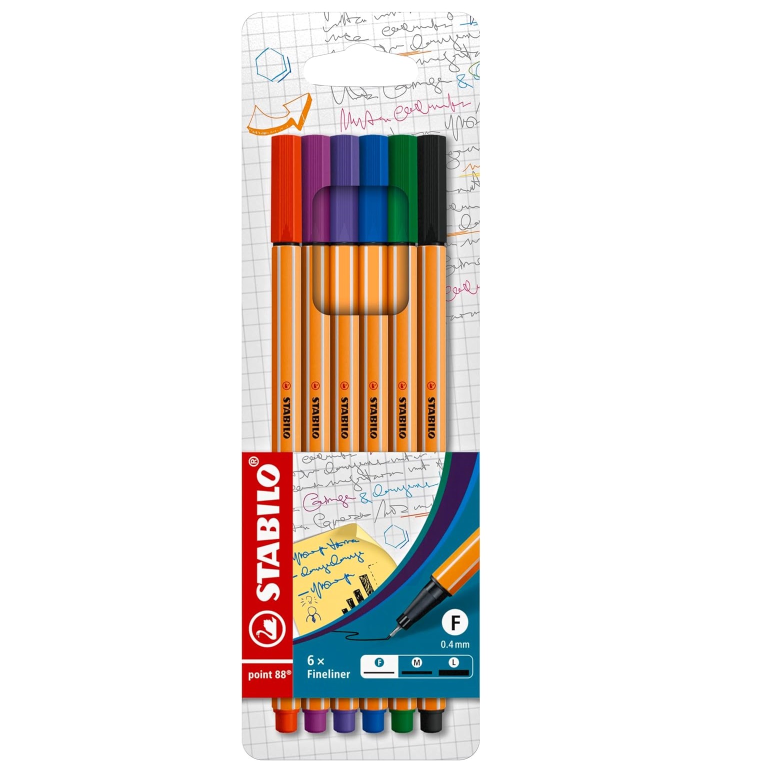 Pens - Fineliner Sets - (Stabilo) - Pack of 6