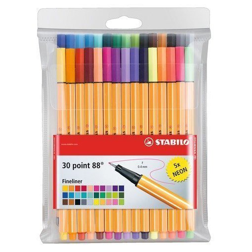 Pens - Fineliner Sets - (Stabilo) - Pack of 30 X5 Neon Pens