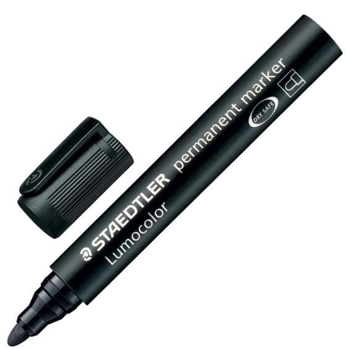 Markers - Black Permanent Marker Bullet Tip - (Staedtler)