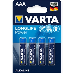 Batteries - Battery Pack (Varta) - AAA Longlife Alkaline by 4