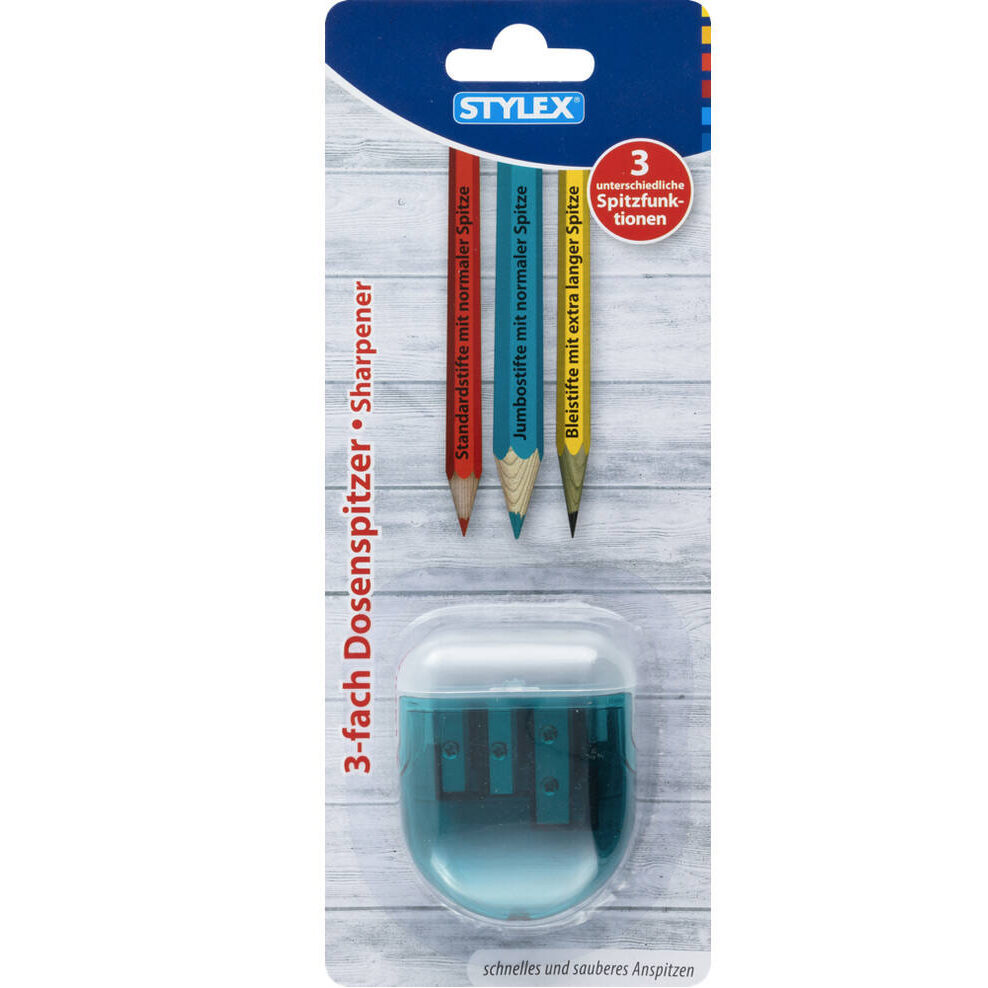 Sharpeners - 3 Hole Pencil Sharpener - (Stylex)