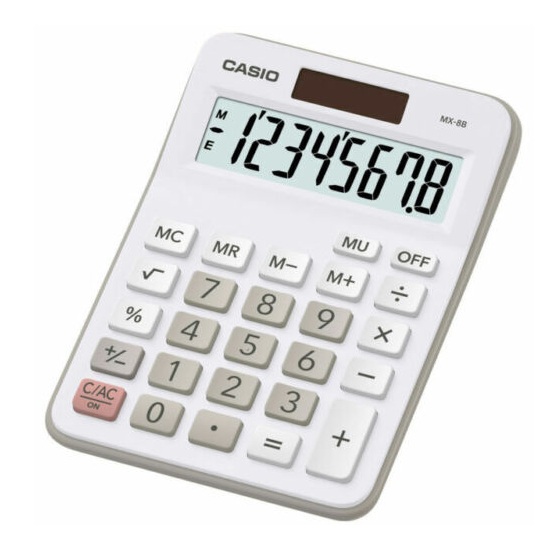 Calculators - White Desktop Calculator 12 Digit - (Casio)