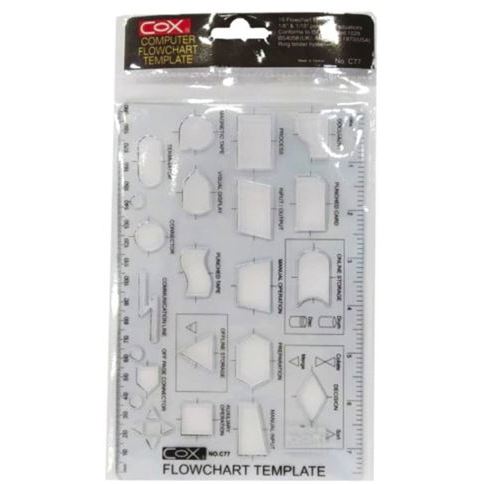 Stencils - Computer Flowchart Template - (Cox)
