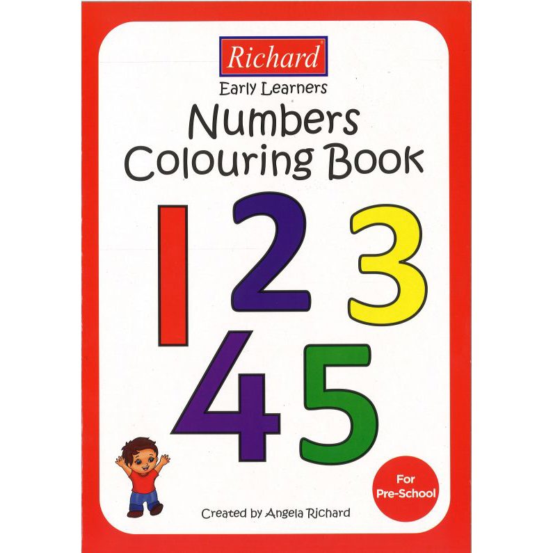 Colouring Books - Early Learners Colouring Book - (Richard) - Numbers Colouring Book