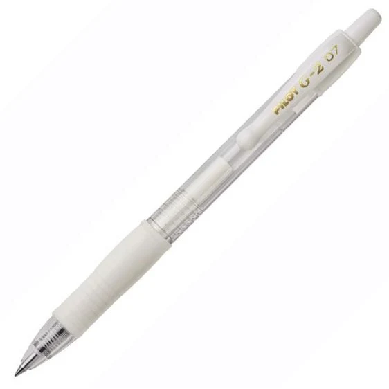 Pens - White G2 Gel Pen 0.7 - (Pilot)
