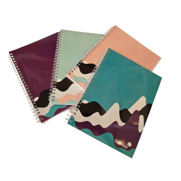 Notebooks - Wavy Design A5 Notebook - (Silvine)